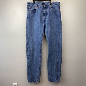 Levi's jeans men's 34x36 blue light‎ wash 501xx button fly